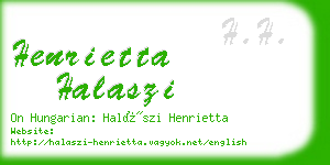 henrietta halaszi business card